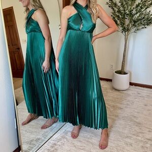 Baltic Born Teal Pleated Midi Dress